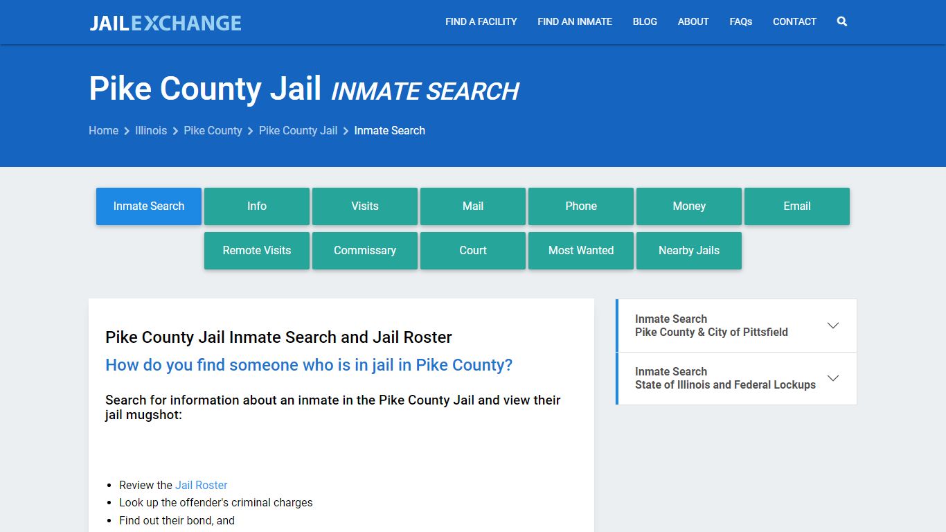 Inmate Search: Roster & Mugshots - Pike County Jail, IL